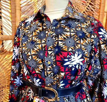 Brand New Oversize African Print Shirt - Yatva