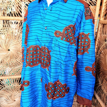 Brand New Oversize African Print Shirt - Yatva
