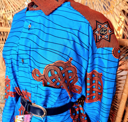 Brand New Oversize African Print Shirt - Yatva