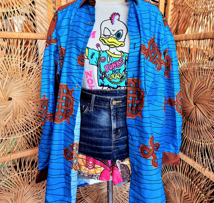 Brand New Oversize African Print Shirt - Yatva