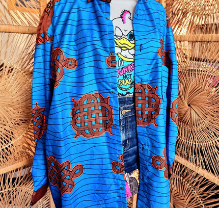 Brand New Oversize African Print Shirt - Yatva