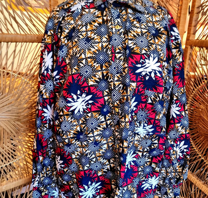 Brand New Oversize African Print Shirt - Yatva