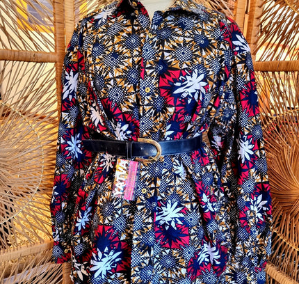 Brand New Oversize African Print Shirt - Yatva
