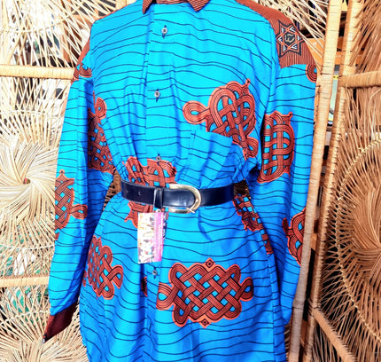 Brand New Oversize African Print Shirt - Yatva