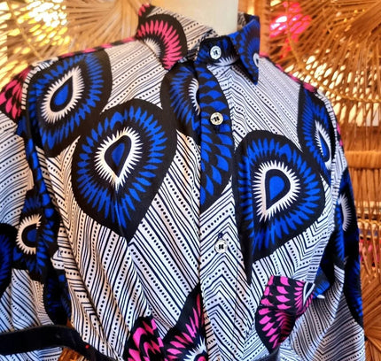 Brand New Oversize Ankara African Print Shirt - Yatva