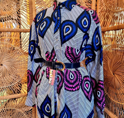 Brand New Oversize Ankara African Print Shirt - Yatva