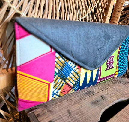 Brand New Upcycled Visco Ankara Clutch Bag - Yatva
