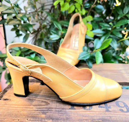 Brand New Vintage 60´s / 70´s Deadstock Doreal Slingback Shoes - Yatva