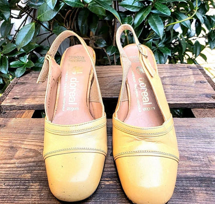 Brand New Vintage 60´s / 70´s Deadstock Doreal Slingback Shoes - Yatva