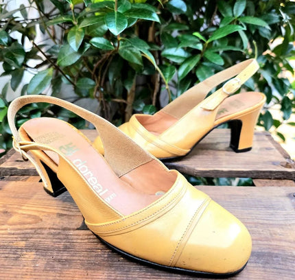 Brand New Vintage 60´s / 70´s Deadstock Doreal Slingback Shoes - Yatva