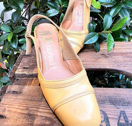 Brand New Vintage 60´s / 70´s Deadstock Doreal Slingback Shoes - Yatva