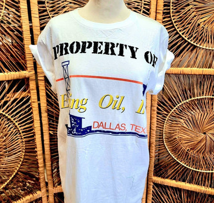 Brand New Vintage 80s Deadstock Dallas Texas Ewing T-Shirt - Yatva