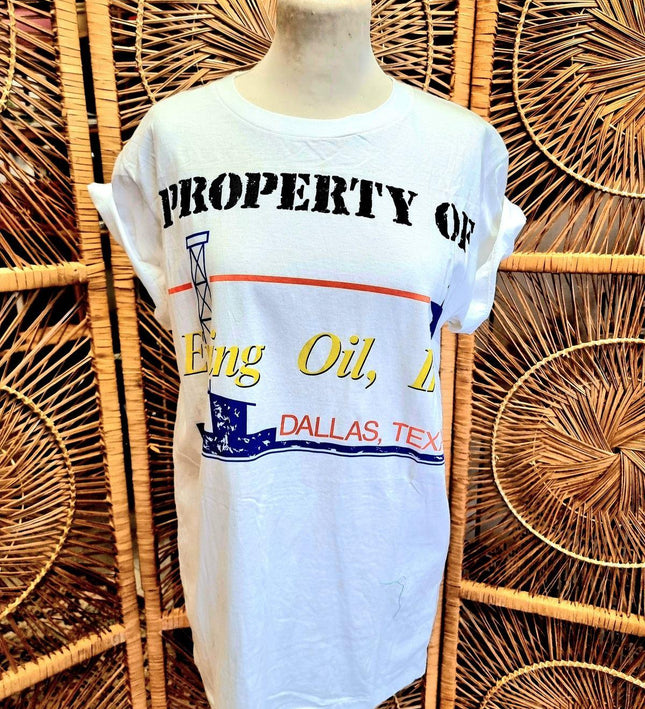 Brand New Vintage 80s Deadstock Dallas Texas Ewing T-Shirt - Yatva