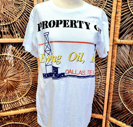 Brand New Vintage 80s Deadstock Dallas Texas Ewing T-Shirt - Yatva