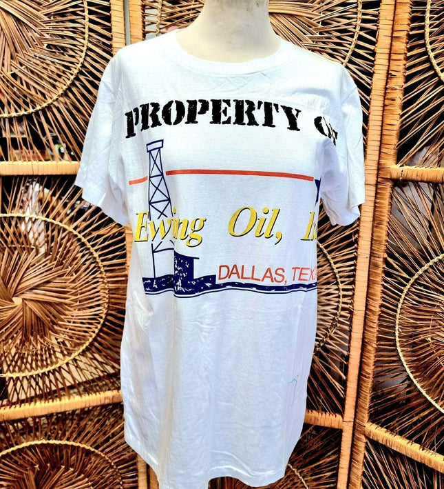 Brand New Vintage 80s Deadstock Dallas Texas Ewing T-Shirt - Yatva