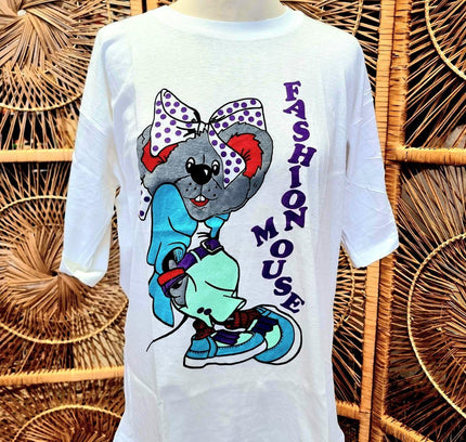 Brand New Vintage 80s Deadstock Fashion Mouse T-Shirt - Yatva