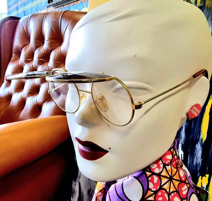 Brand New Vintage 80's Flip Up Glasses / Sunglasses - Yatva