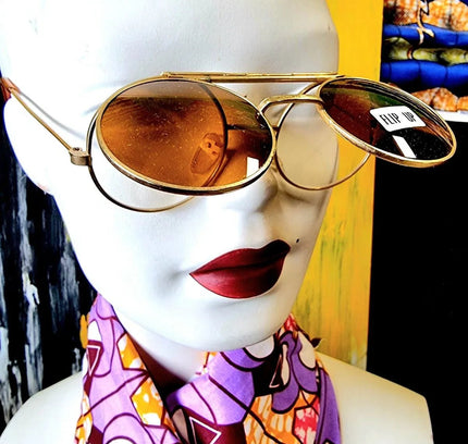 Brand New Vintage 80's Flip Up Glasses / Sunglasses - Yatva