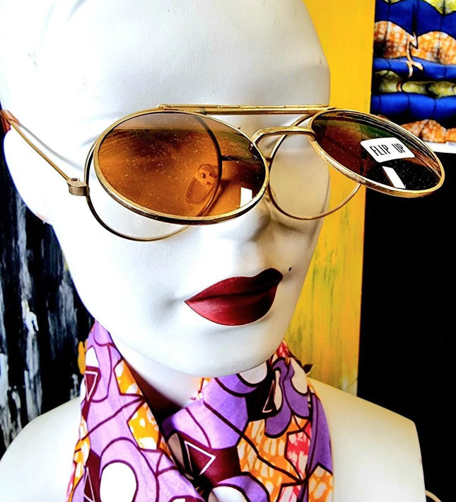 Brand New Vintage 80's Flip Up Glasses / Sunglasses - Yatva