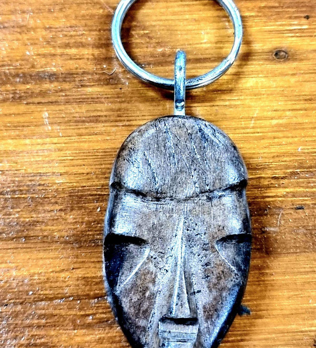 Brand New Wood Carved African Keyring - Yatva