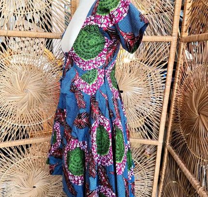 Brand New Yatva Made In Africa Ankara Cotton Print Cutout Top Waistcoat - Yatva