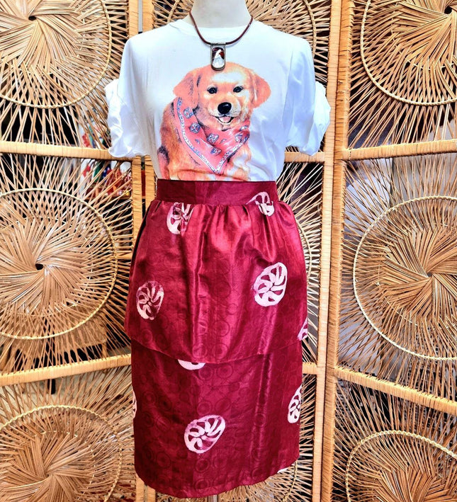 Brand New YATVA "Made in Africa "High Waist Peplum Skirt - Yatva