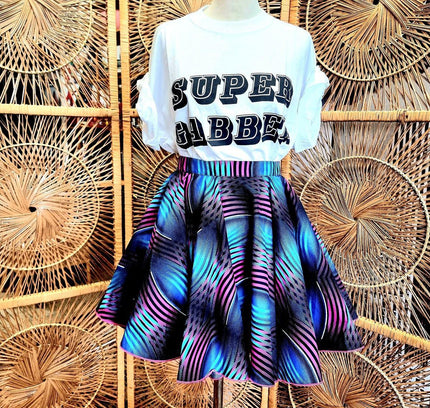 Brand New YATVA "Made in Africa "High Waist Skater Girl Skirt - Yatva