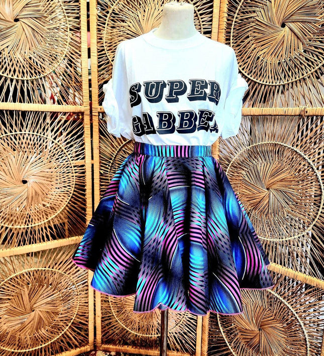 Brand New YATVA "Made in Africa "High Waist Skater Girl Skirt - Yatva
