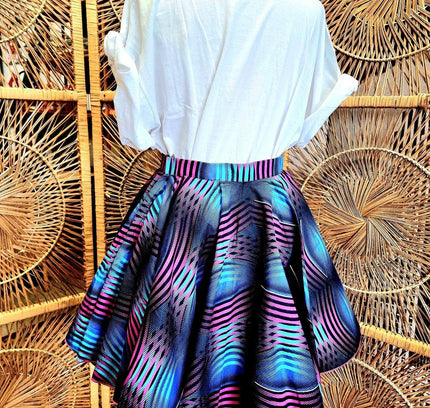 Brand New YATVA "Made in Africa "High Waist Skater Girl Skirt - Yatva
