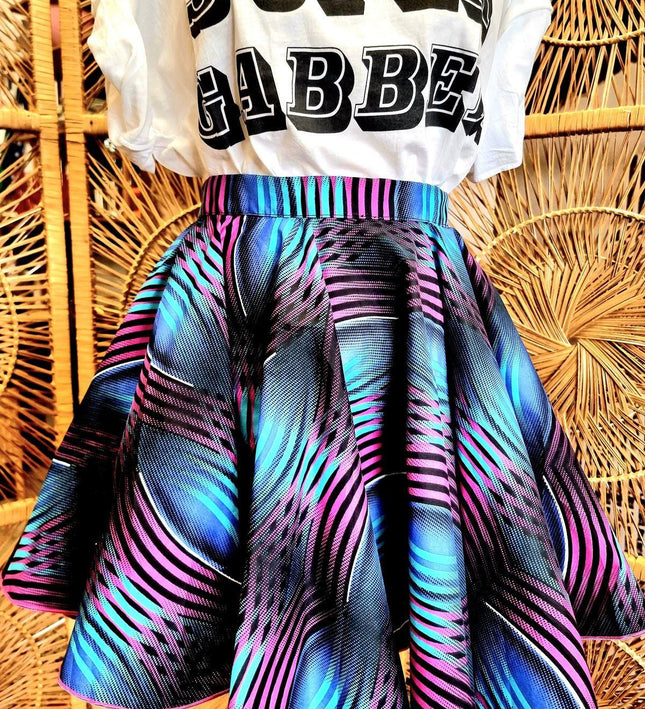 Brand New YATVA "Made in Africa "High Waist Skater Girl Skirt - Yatva