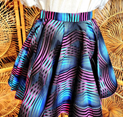 Brand New YATVA "Made in Africa "High Waist Skater Girl Skirt - Yatva