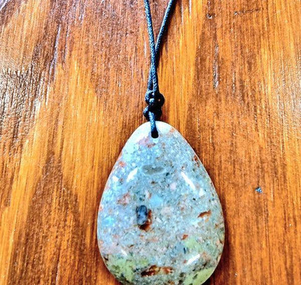 Chrysoprase Stone Pendant Necklace - Yatva