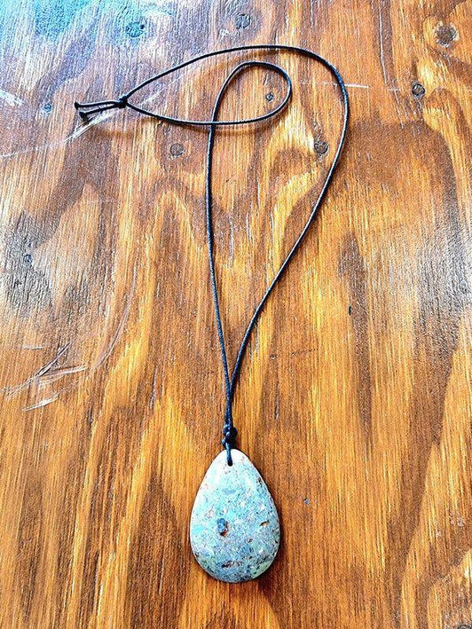 Chrysoprase Stone Pendant Necklace - Yatva