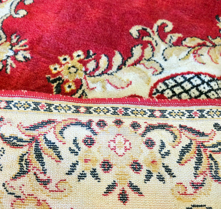 Classical Oriental Medallion Area Rug – Crimson Red & Ivory – 128 x 170 cm - Yatva