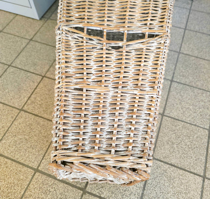 Coastal Breeze White - Washed Wicker Storage Basket - Yatva