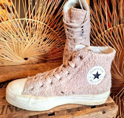 Converse Beige High Sneaker Chuck Taylor Trainer - Yatva