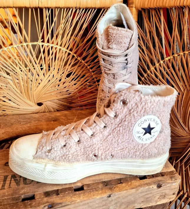 Converse Beige High Sneaker Chuck Taylor Trainer - Yatva
