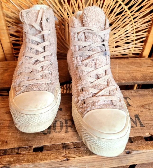 Converse Beige High Sneaker Chuck Taylor Trainer - Yatva