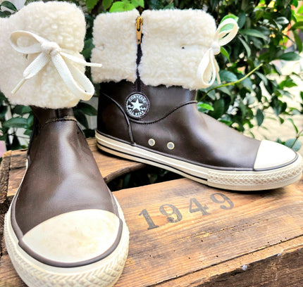 Converse Chuck Taylor Andover Leather Boot Hi Shoes - Yatva