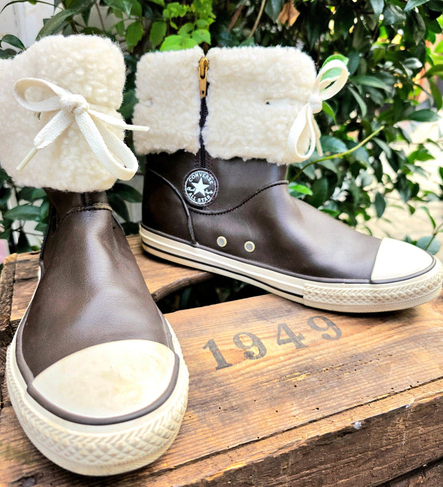 Converse Chuck Taylor Andover Leather Boot Hi Shoes - Yatva