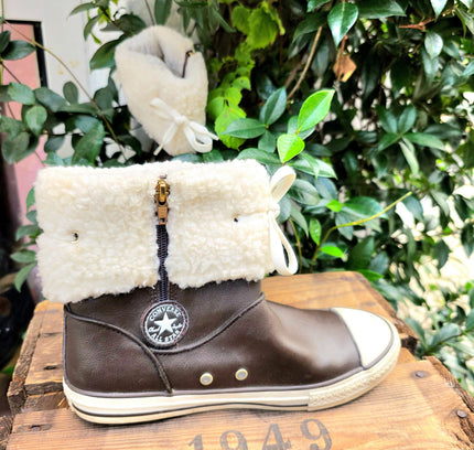 Converse Chuck Taylor Andover Leather Boot Hi Shoes - Yatva
