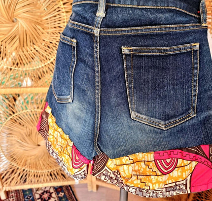 Customised Upcycled Denim Shorts - Yatva