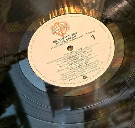 David Sanborn – As We Speak Vinyl Record - Yatva