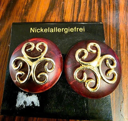 Deadstock Brand New Vintage 80s Clip - on Earrings - Yatva