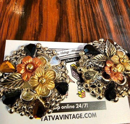 Deadstock Brand New Vintage 80s Clip - on Earrings - Yatva