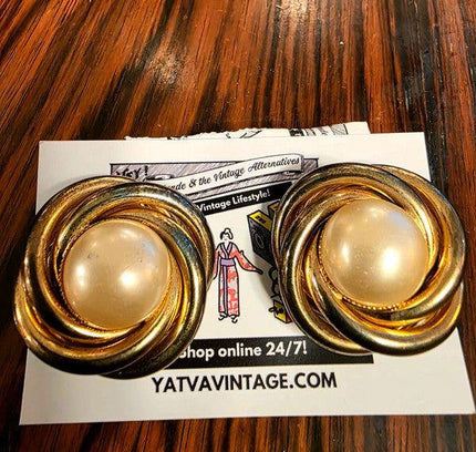 Deadstock Brand New Vintage 80s Clip - on Earrings - Yatva