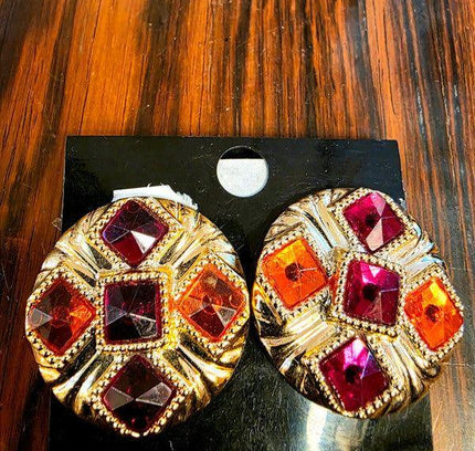 Deadstock Brand New Vintage 80s Germany Clip - on Earrings - Yatva