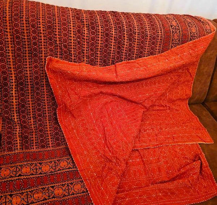 Deadstock Brand New Vintage Indian Kantha Blanket / Throw - Yatva