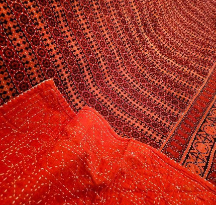 Deadstock Brand New Vintage Indian Kantha Blanket / Throw - Yatva