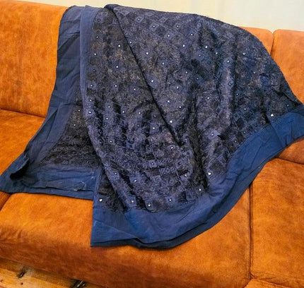 Deadstock Vintage Brand New Art of India Embroidery Blanket / Bedspread - Yatva